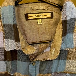 Size large blue plaid sexy look for any day or night out 😉